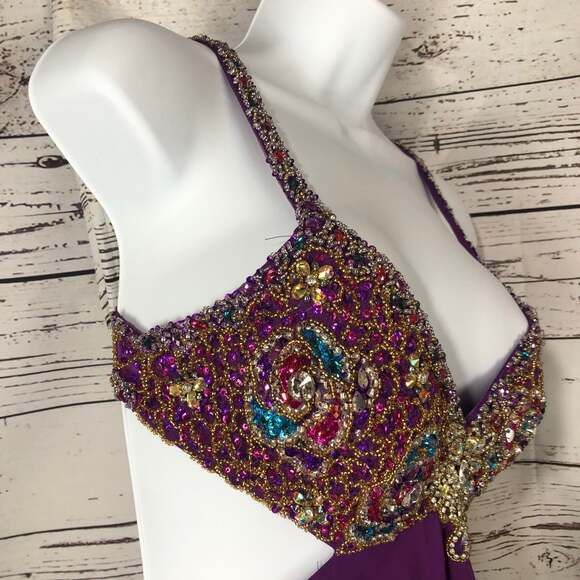 Dave & Johnny sexy side and back cutout with jewels & Sequence purple size 2 - Picture 9 of 12